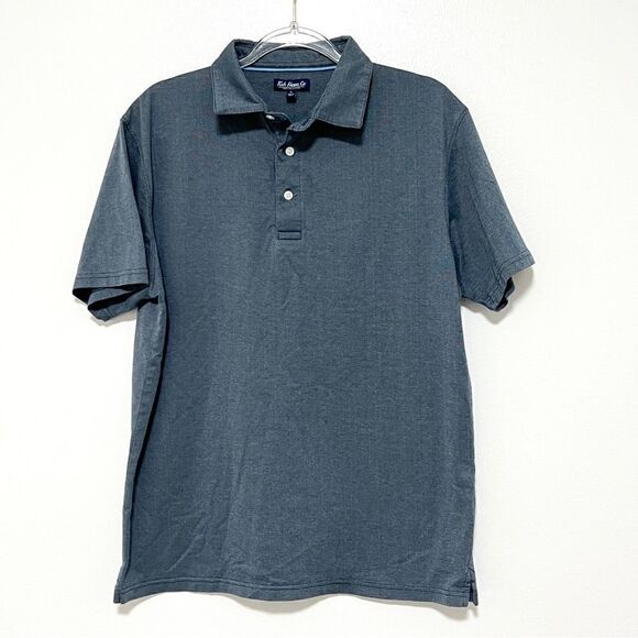 Men’s Fish Hippie Navy Micro Dot Polo Large Like New - Picture 1 of 5